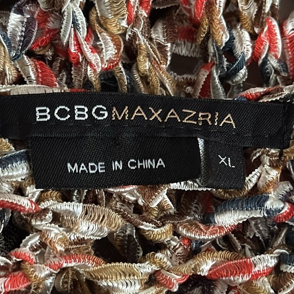 BCBG MAXAZRIA Multicolor Crochet Tunic Top Swim Coverup Swimsuit Size XL L 90’s - Picture 5 of 5